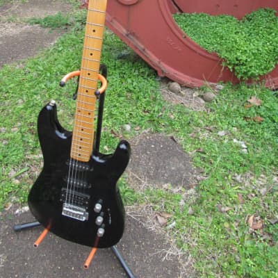 Squier II by Fender Contemporary Stratocaster HSS 1989 Black vintage samick electric guitar image 1
