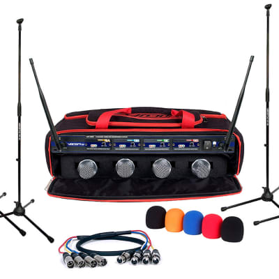 VocoPro UHF-5805  Professional Rechargeable 4-Channel UHF Wireless Microphone System image 1