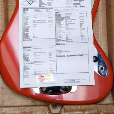Fender Custom Shop LTD '64 Jazz Bass Journeyman Aged Fiesta Red image 17