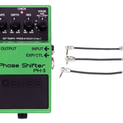 Boss PH-3 Phase Shifter + Gator Patch Cable 3 Pack for sale