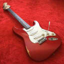 Squier Affinity Stratocaster, Road Worn Red Relic from Yako Factory, 1999