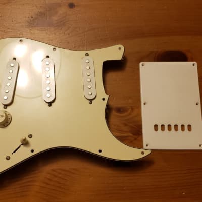 Loaded 11-hole, 3 Ply Pickguard  and Pickups from Fender Squier Stratocaster - White SSS. image 2