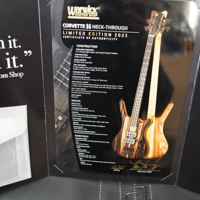 Warwick Masterbuilt Corvette $$ Neck Through LTD 2023 (#12 of 25 made)5-String Electric Bass Guitar image 16