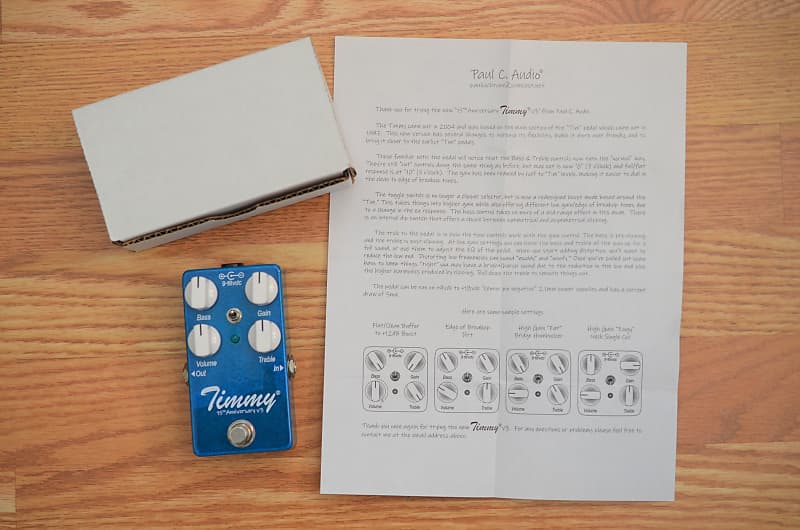 Paul Cochrane Timmy V3 Overdrive w/ box & manual 2020 Blue
