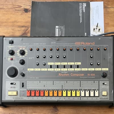 Roland TR-808 Rhythm Composer Serviced CW Control Panel Cover & Instruction Booklet