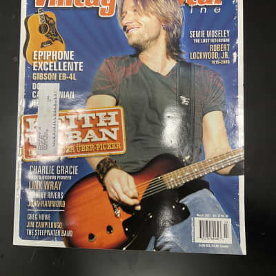 Vintage Guitar Magazine Keith Urban, Gibson EB-4L March 2007 for sale