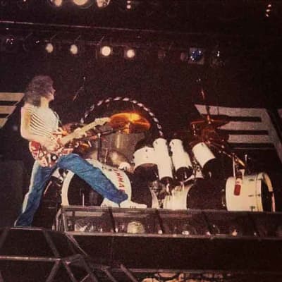 Ludwig Alex Van Halen Stage Played complete 1980 Invasion Tour Kit image 10