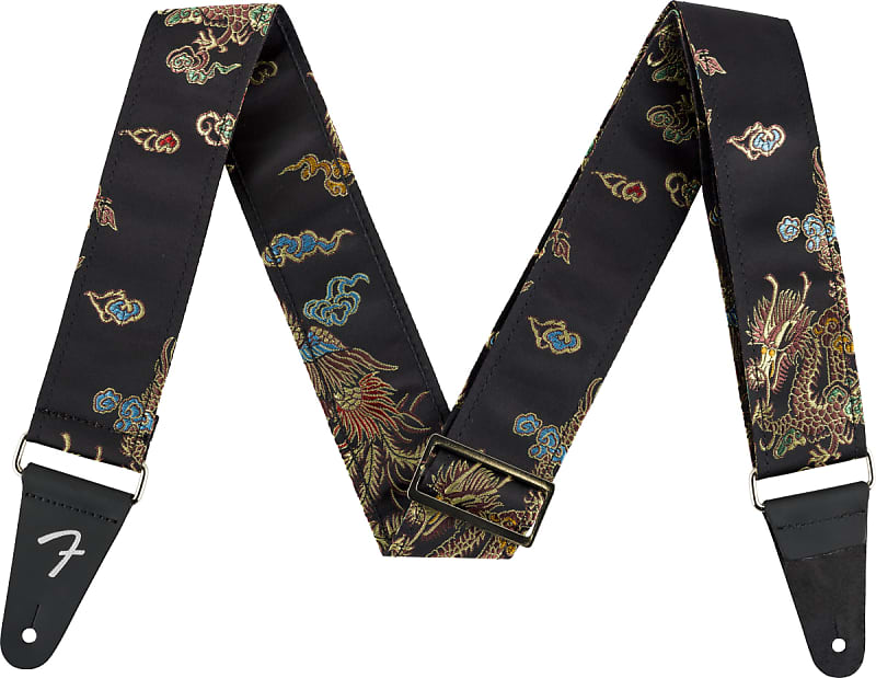 Fender Satin Dragon Guitar strap Black