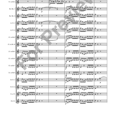 Clarinet Choir Sheet Music: Score and Parts - Gran Partita - Movement 1 (Largo) - WA Mozart, arranged for Clarinet Choir image 13