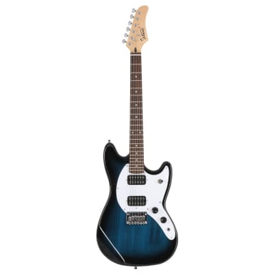 Glarry GMF Electric Guitar Laurel Wood Fingerboard HH Pickup Blue image 9