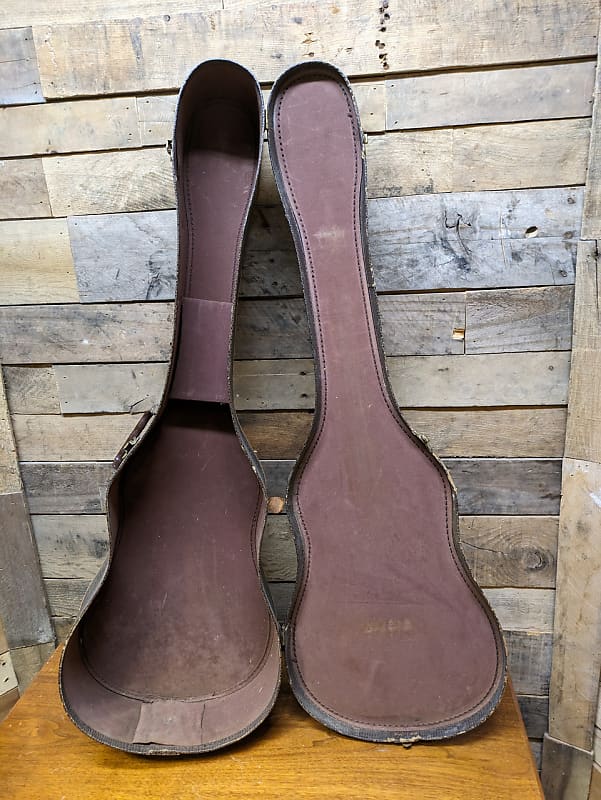Vintage Parlor Guitar Chipboard Alligator Gibson Case Reverb