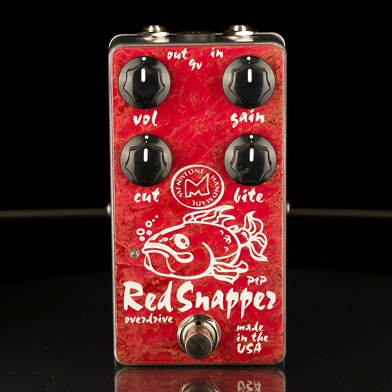 Menatone 4 Knob Red Snapper Overdrive Guitar Pedal with Fat Fish image 1