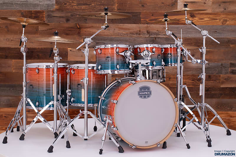 MAPEX ARMORY LIMITED EDITION 7 PIECE DRUM KIT, GARNET OCEAN image 1