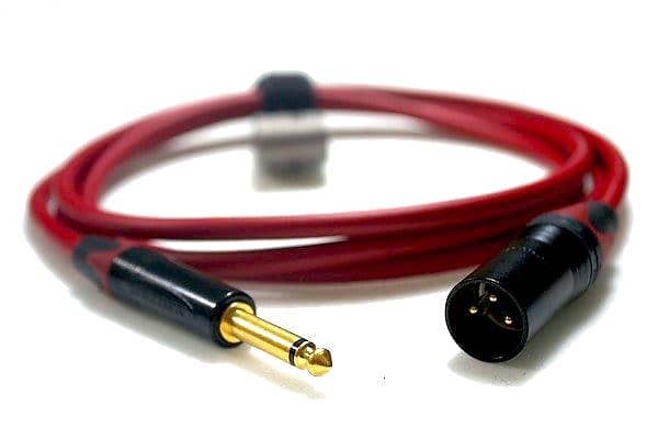 Professional ¼" Mono Jack to 3-Pin XLR Male Van Damme Cable 1-10m [1m,red] image 1