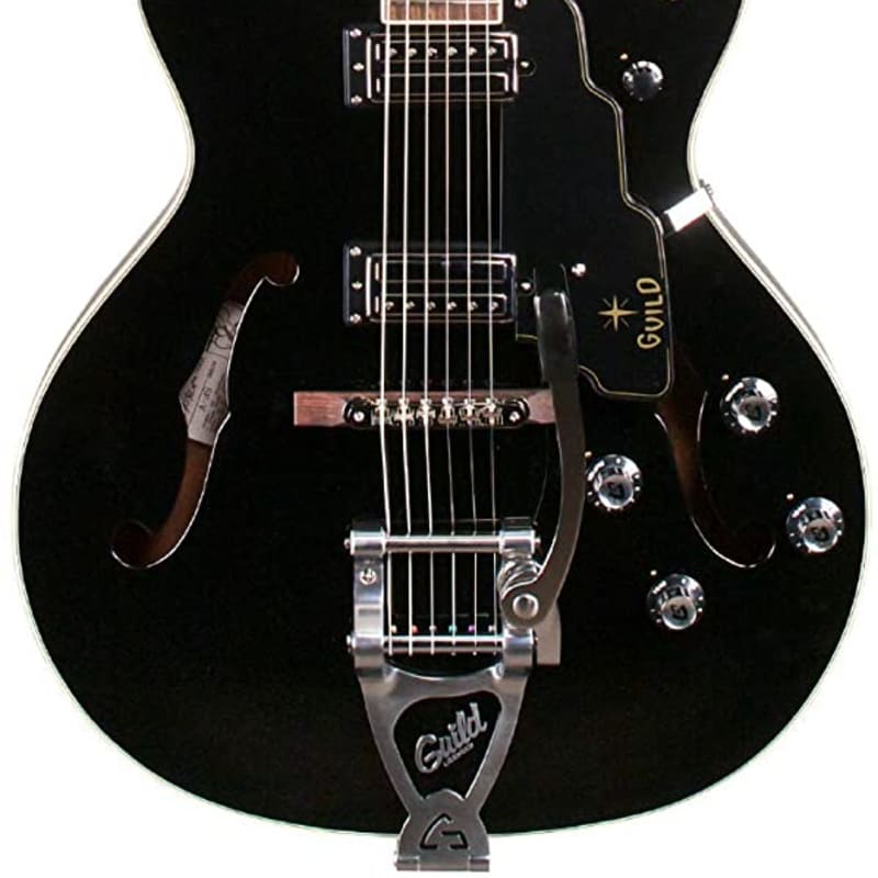 Guild Starfire V Semi-Hollow Body Electric Guitar (Black)(New