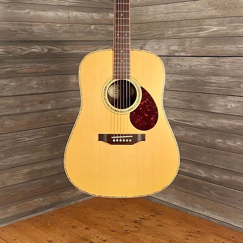 Vantage VD-500S All Solid Dreadnaught Acoustic Guitar Natural Satin (4808-SR) image 1