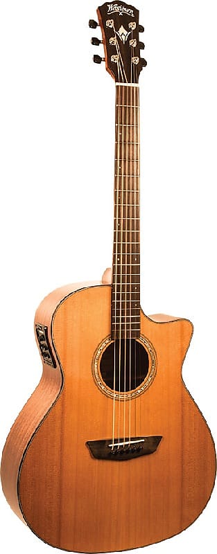 Washburn WLG110SWCEK Woodline Solidwood Series Grand Auditorium Cutaway Acoustic Electric Guitar image 1