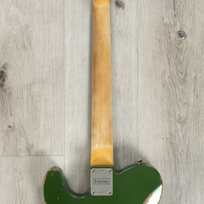 Friedman Vintage T Guitar, Rosewood Fretboard, Medium-Aged Cadillac Green image 5