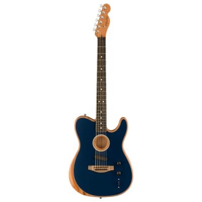 Used Fender American Acoustasonic Telecaster Steel Blue w/ Ebony FB image 2