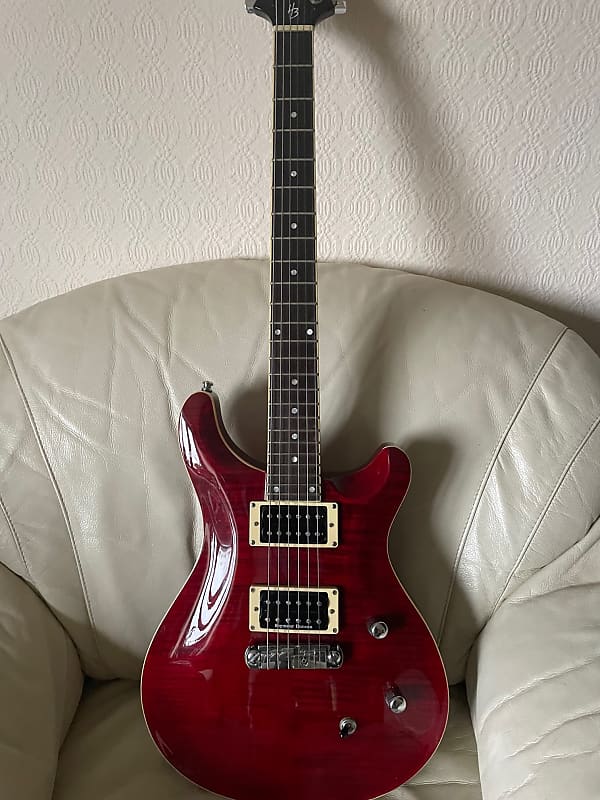 Upgraded Harley Benton CST-24 DLX 2018 - Black Cherry Flame -24