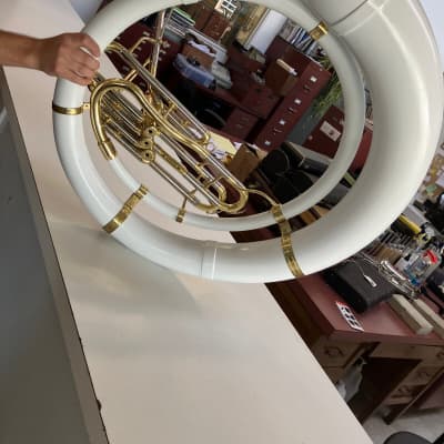 Extra Clean Yamaha YSH-301 Fiberglass Sousaphone, Tight Valves,No Dents; with Case, Mouthpiece image 7