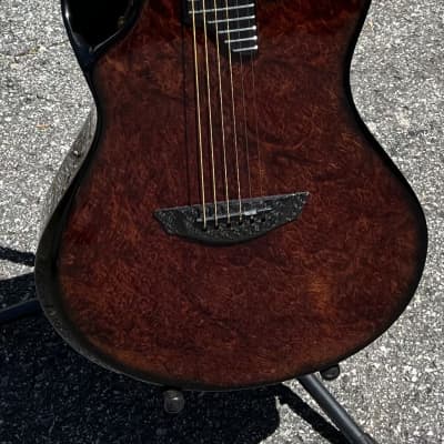 Emerald X20 Acoustic/Electric Guitar Amber Burled Redwood Carbon Fiber image 1