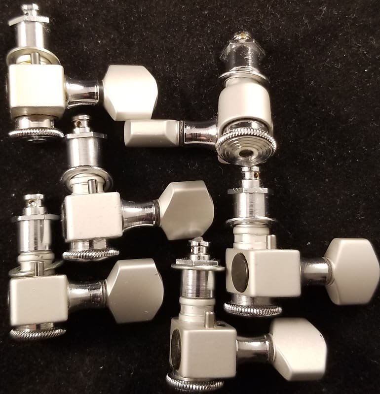 Sperzel Locking Tuners Brushed Silver 6 in line single pin Reverb