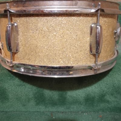 MICA (MIJ) "Swing Line" 5.5x14 Snare Drum (Made in Japan) 1960's - Gold Sparkle image 4