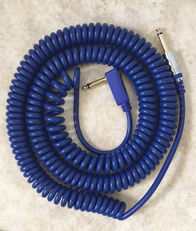 Vox Premium Vintage Coil Guitar Cable Blue 29.5 ft Blue Reverb