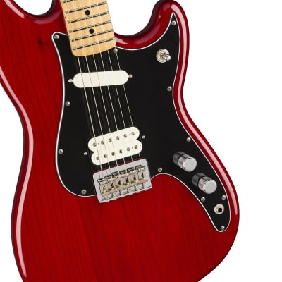 Fender Duo-Sonic HS Electric Guitar (Crimson Red Transparent, Maple Fretboard) image 7