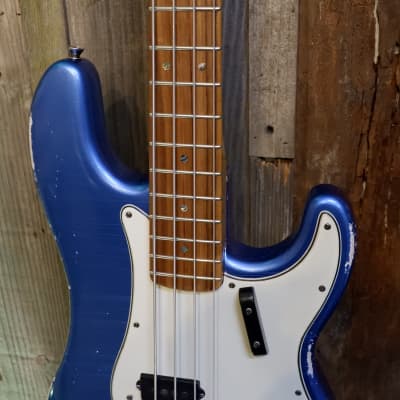 Keith Holland Custom PBASS-ANS #1279 - Electric Blue Metallic Nitro w/ Gator Transit Gig Bag image 6