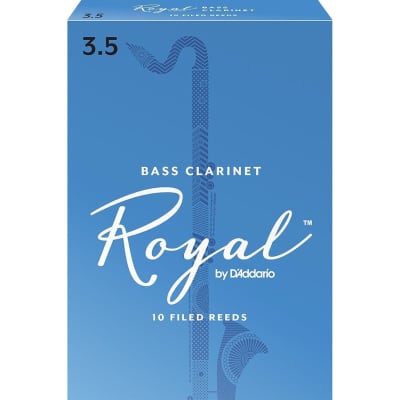 Rico Royal Bass Clarinet Reeds, Strength 3.5, 10 Pack image 1