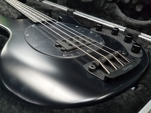 Ernie Ball Music Man StingRay 4 String Bass, Stealth Black