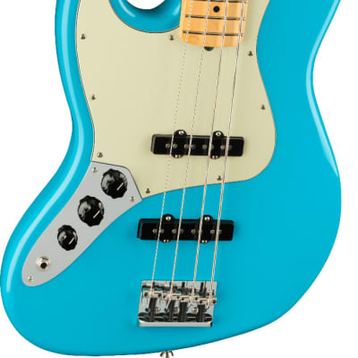 Fender American Professional II Jazz Bass Left-Handed Maple Fingerboard, Miami Blue image 1