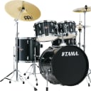 Tama Imperialstar IE50C 5-piece Complete Drum Set with Snare Drum and Meinl Cymbals - Hairline Black