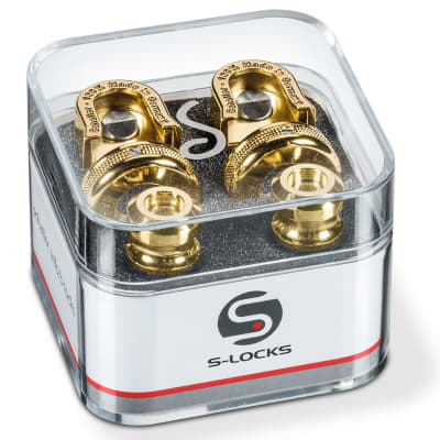 Schaller S-Locks Guitar Strap Lock System, Gold image 1