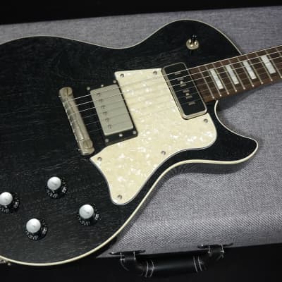 Patrick James Eggle Guitars Macon Vintage in Grained Black w/ Pearloid Headstock image 5