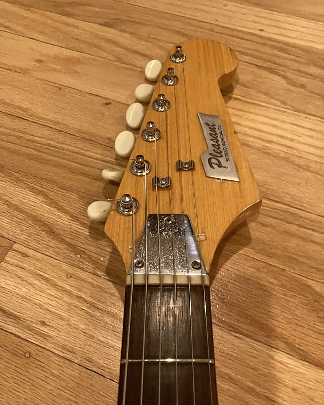 1965年 Pleasant c./ SEL-220 3PU ジャガー風ギター Vintage Pleasant SEL 220 Jaguar-Style c.1965-66 Sunburst MIJ