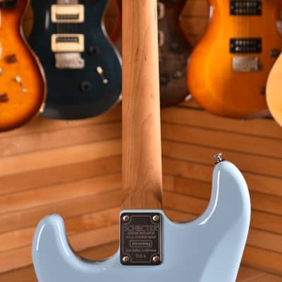 Schecter Traditional Made in USA Route 66 Chicago SSS Sugar Paper Blu image 13