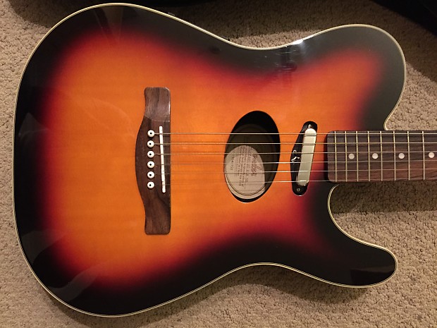 ギター Fender telecoustic DLX 2008 Fender Telecoustic DLX Candy Apple Red | Cream City Music