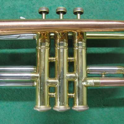 Harry Pedler & Sons American Triumph Trumpet 1950's with Rare Copper Bell - Case & Bach 7C MP image 9