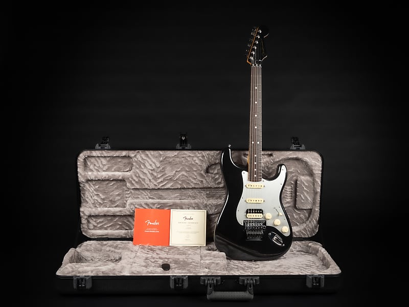 2021 Fender American Ultra Luxe Stratocaster RW Floyd Rose HSS - Mystic Black | USA Matching Headstock | COA OHSC image 1