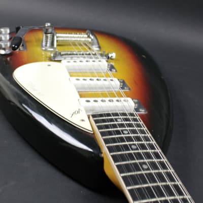 Vox Mark XII 1966 Sunburst Made In Italy with OHSC 12 String Teardrop image 6