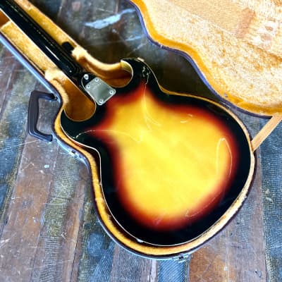 EKO Florentine Bass guitar 1960’s - Sunburst original vintage italy vox image 10