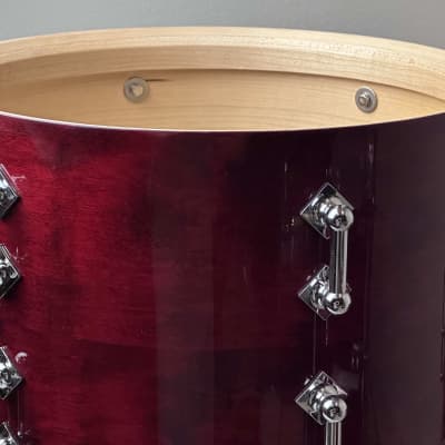 Craviotto 22/10/12/14/16/6.5x14" Solid Maple 2021 Drum Set - Red Stained Maple Gloss Lacquer image 12