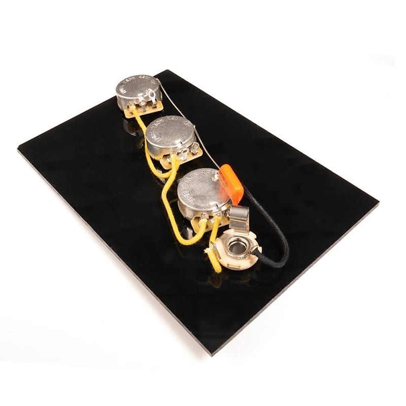 Prewired Jazz Bass Wiring Kit CTS pots, Orange Drop or Oil Reverb