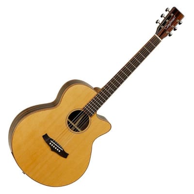 Tanglewood TWJSFCE Java Super Folk Electro Acoustic Guitar - Cedar Top image 2