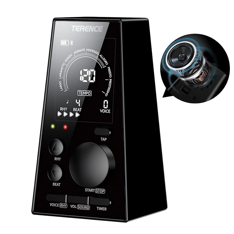 Rechargeable Electronic Metronome With Timer For Guitar Piano Drums Violin