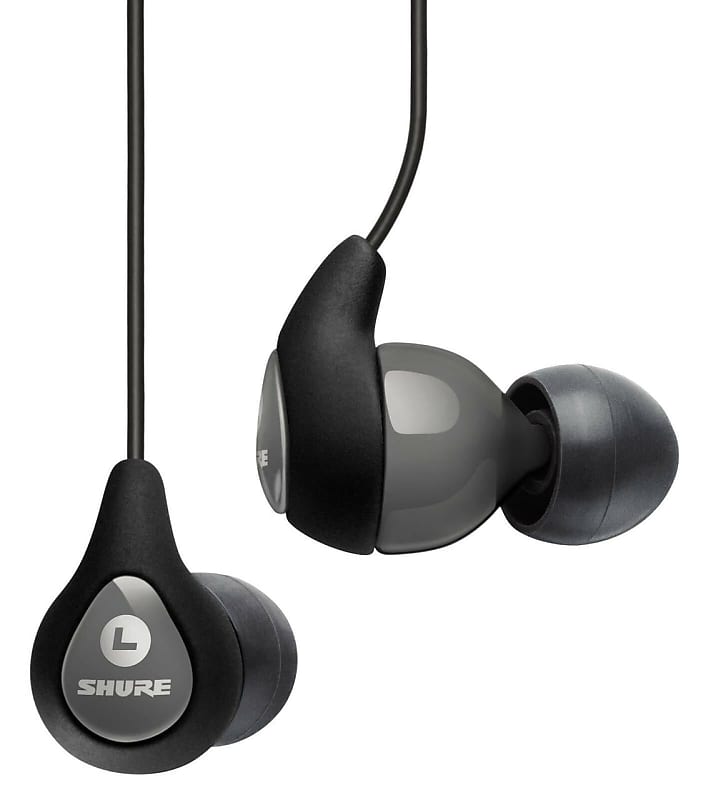 Shure SE112 GR Sound Isolating Earphones, Dynamic MicroDriver, with Pouch (GRAY) image 1