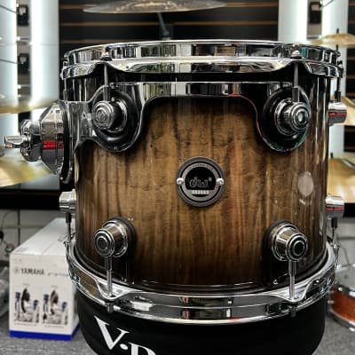 DW DWe 5pc with Cymbals - Candy Black Burst Over Curly Maple image 13